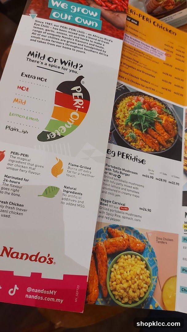Nando's Menu