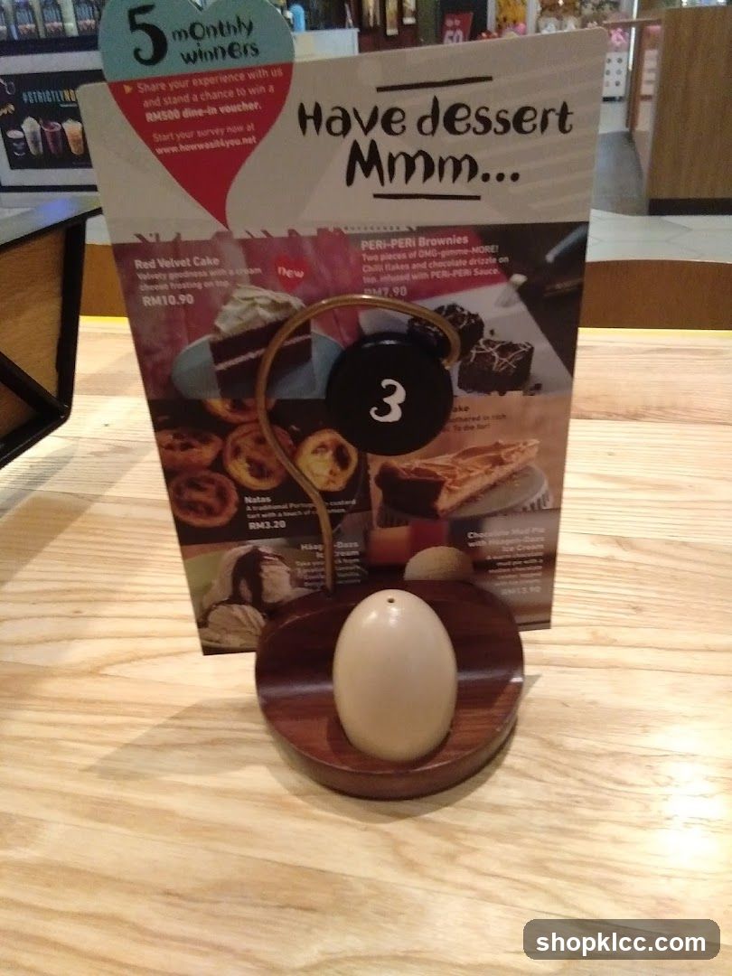 Dessert Menu
