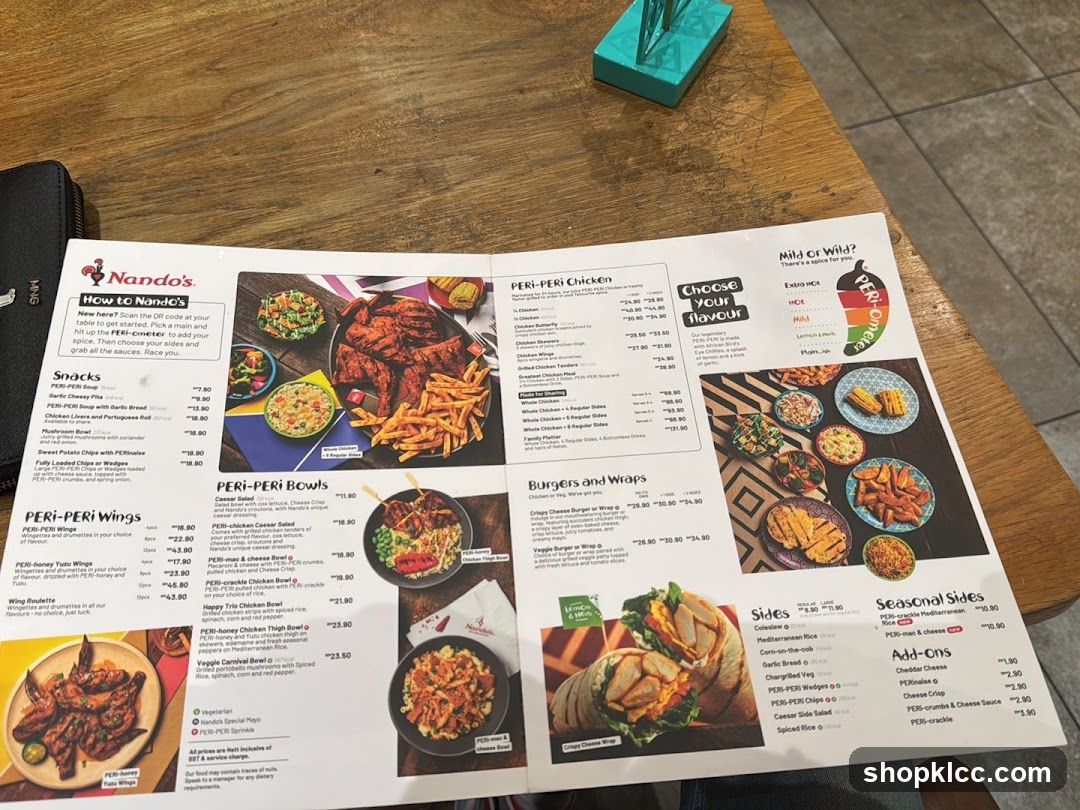 Nando's Menu