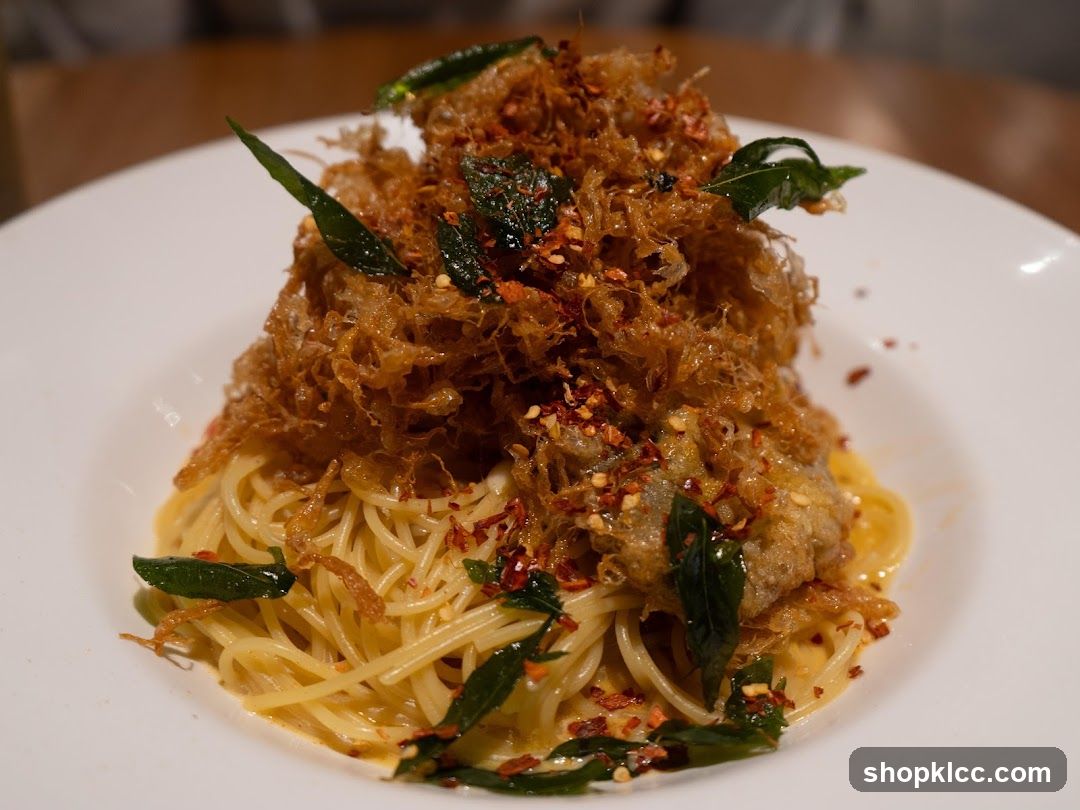 Spaghetti with Crispy Topping