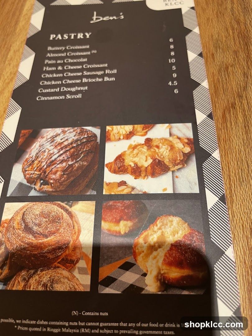 Pastry Menu