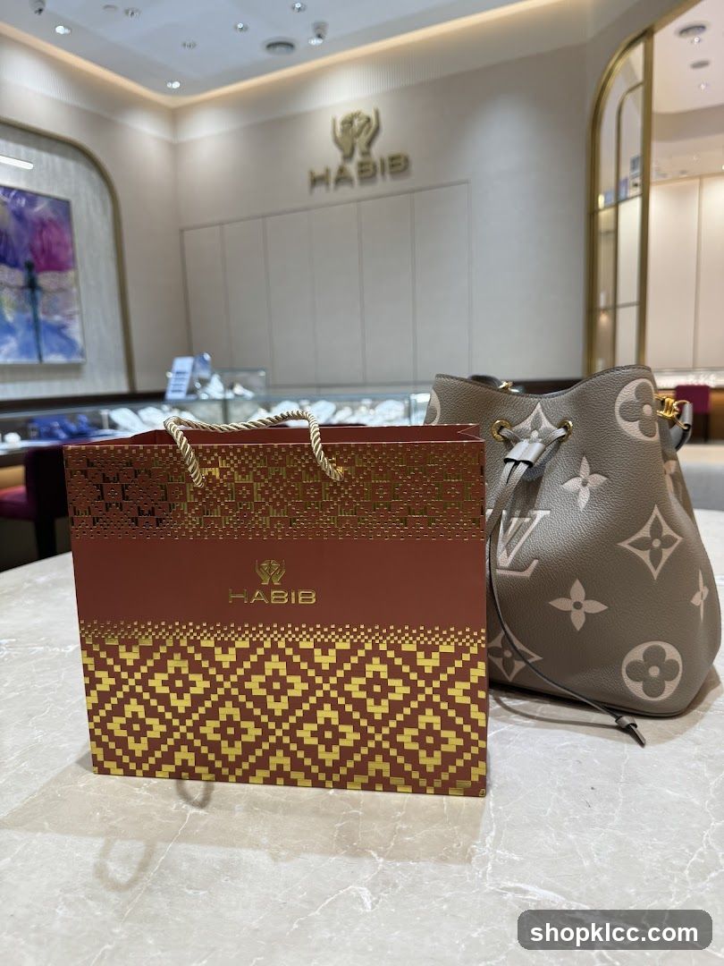 Jewelry Store Interior with Shopping Bag and Handbag