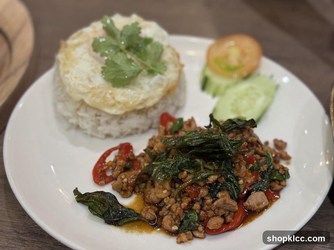 Thai Basil Stir-fry with Rice and Fried Egg