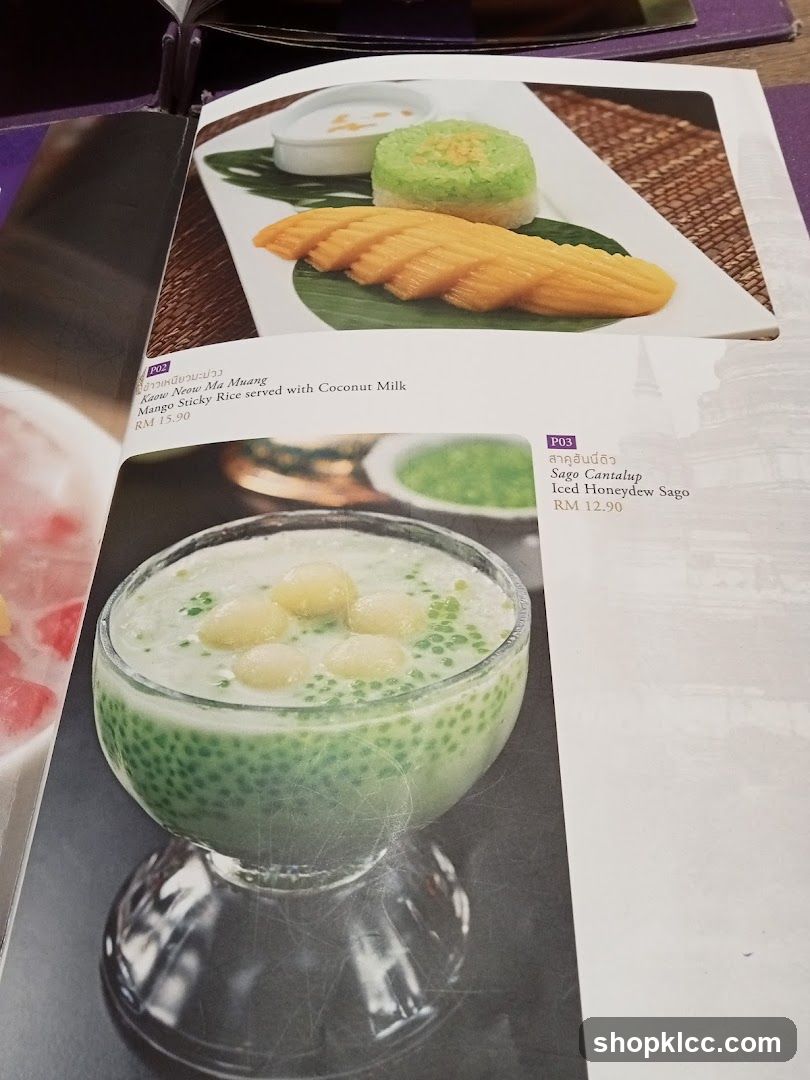 Desserts Menu