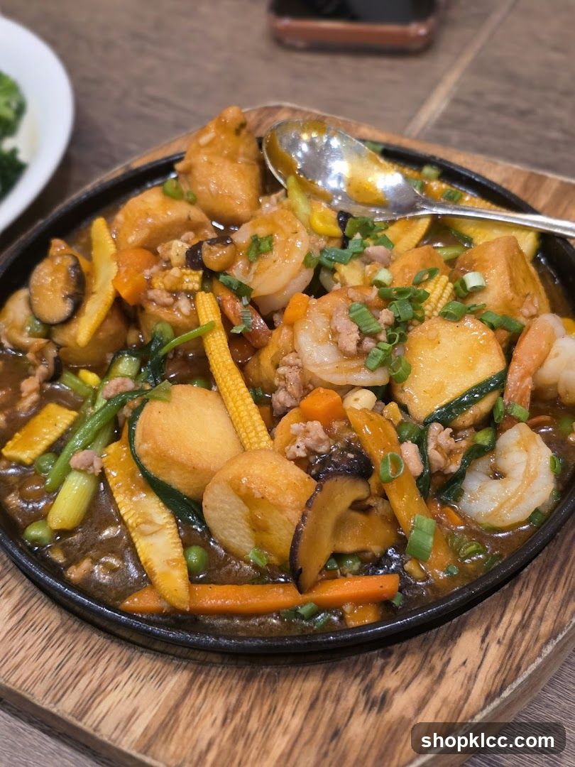 Sizzling Tofu and Shrimp Stir-fry