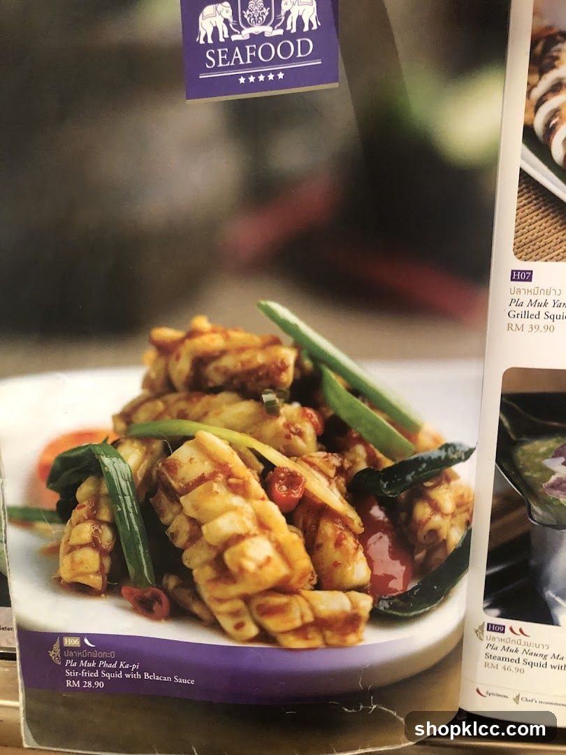 Seafood Menu