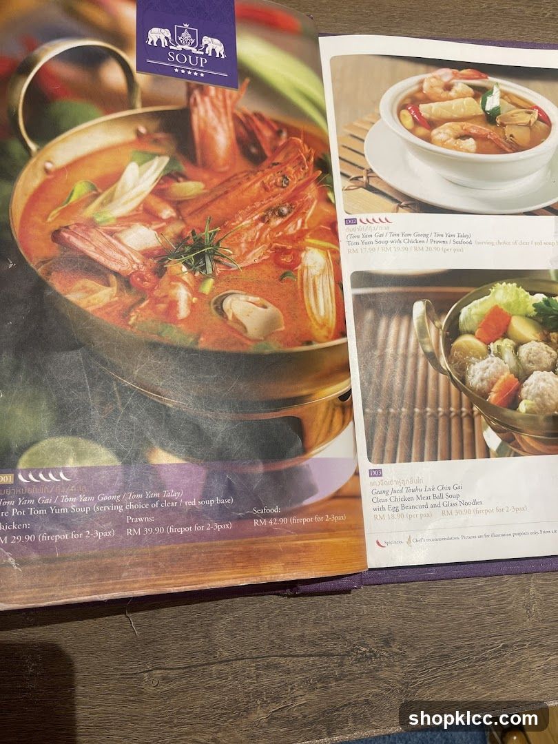 Soup Menu