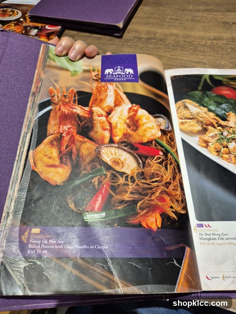 Seafood Menu