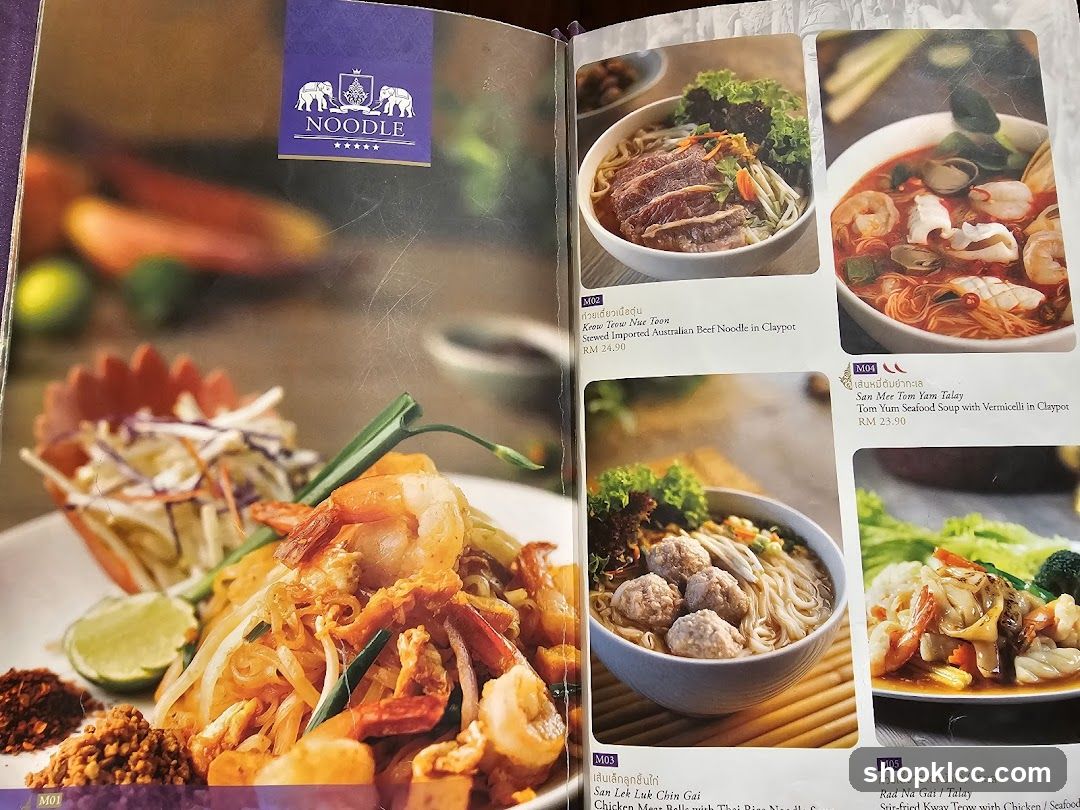 Noodle Menu