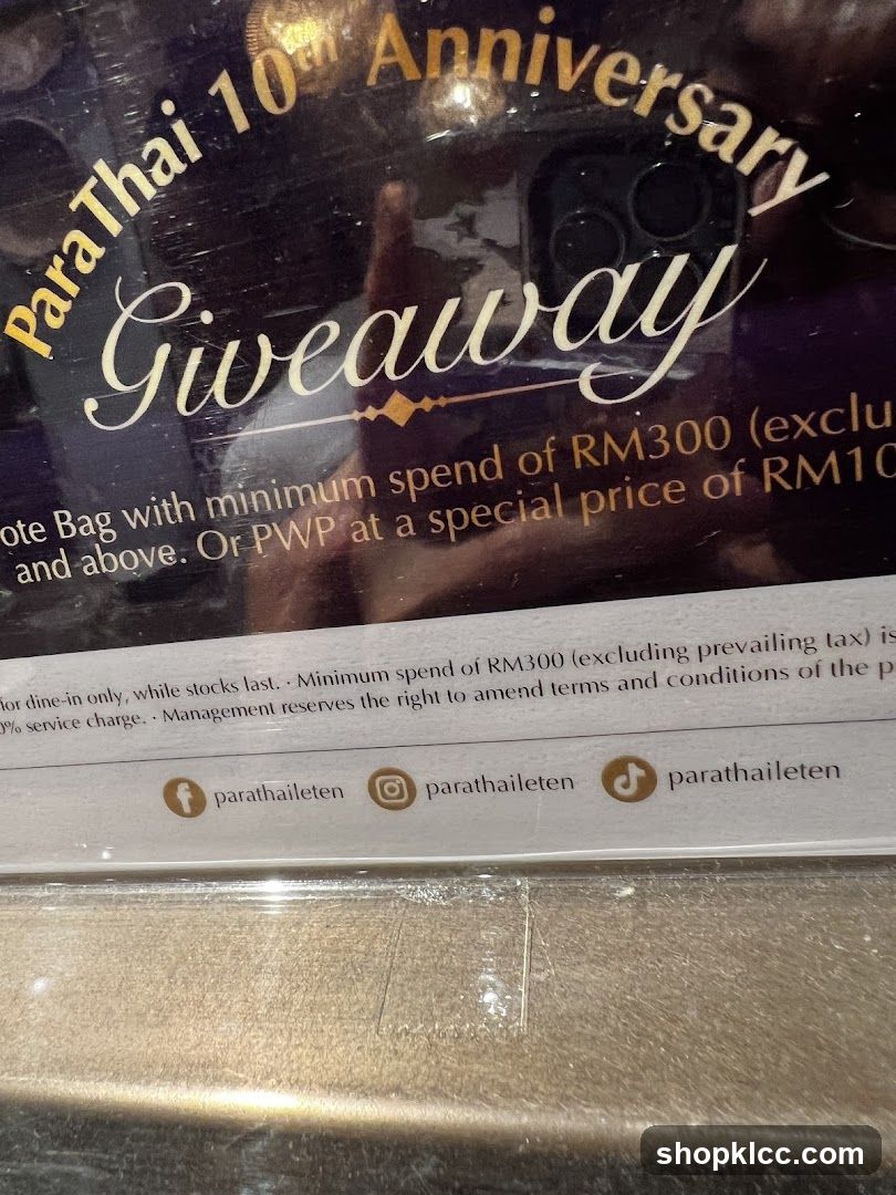Para Thai 10th Anniversary Giveaway