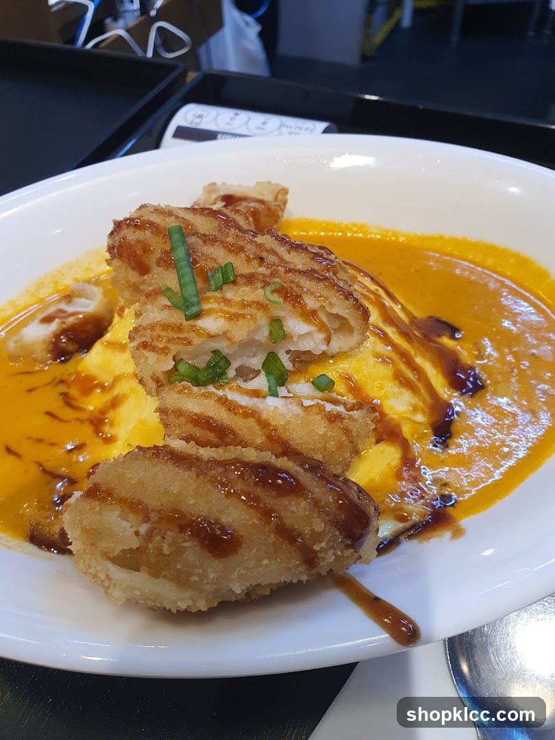 Fried Fish with Omelette and Sauce