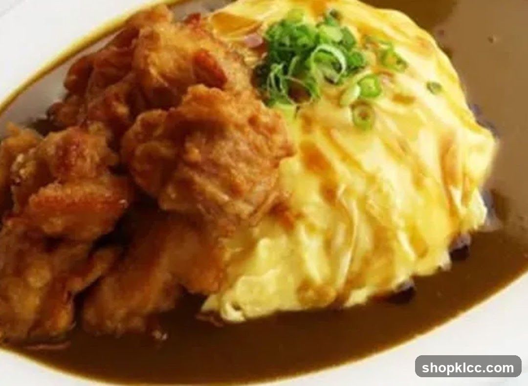 Omelet Curry with Fried Chicken