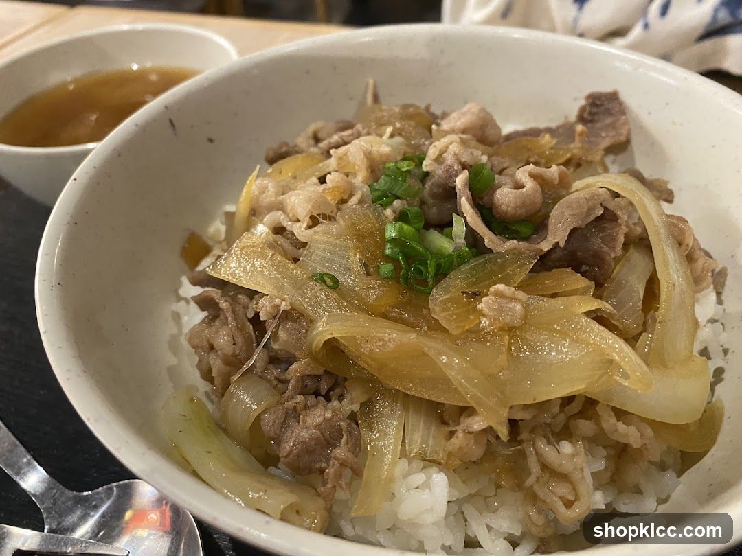 Beef and Onion Rice Bowl
