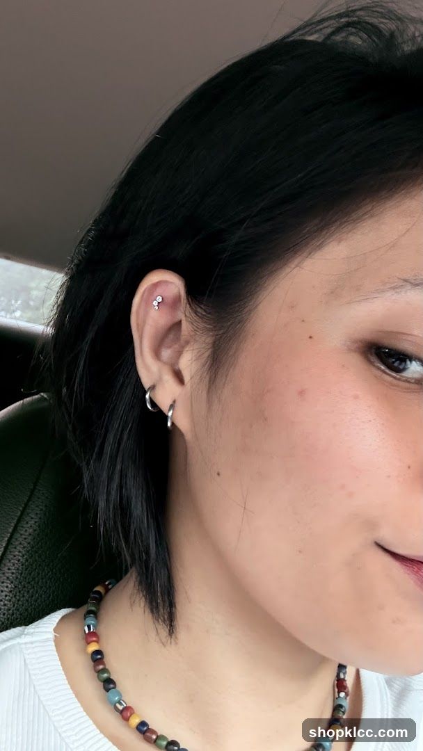Woman with Ear Piercings