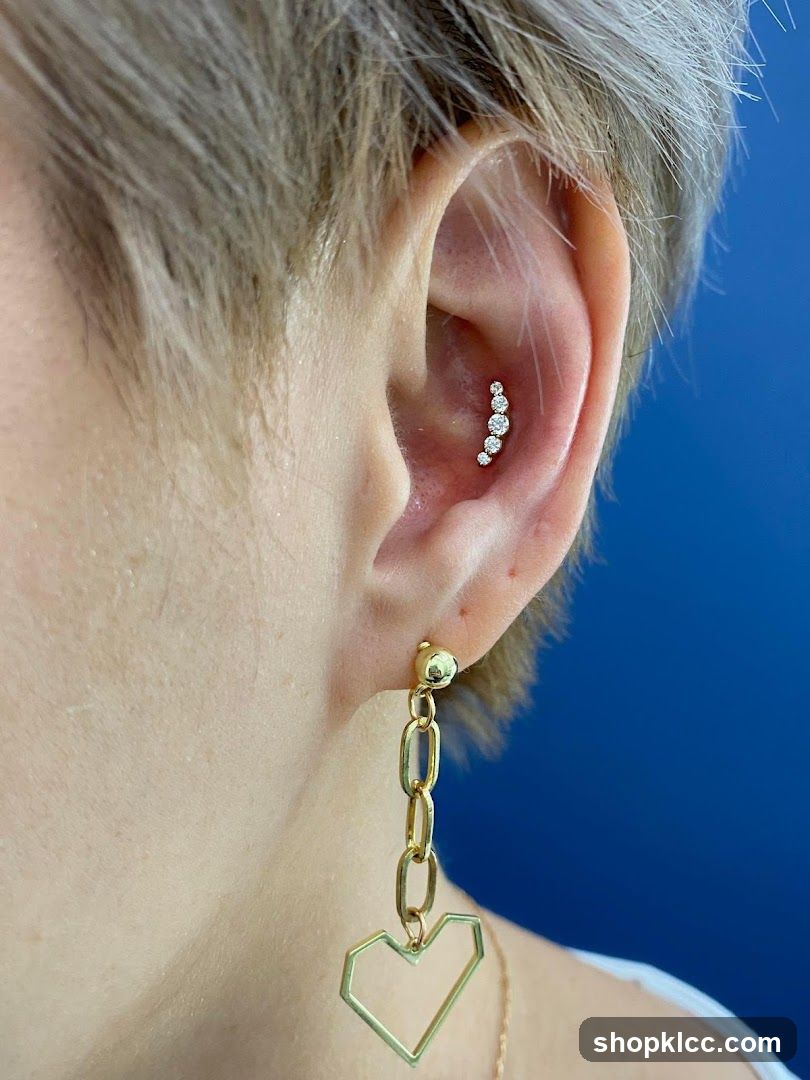 Ear Piercing with Jewelry