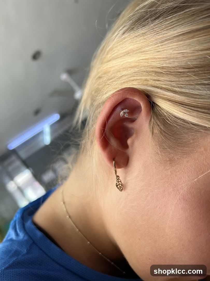 Ear Piercing with Jewelry