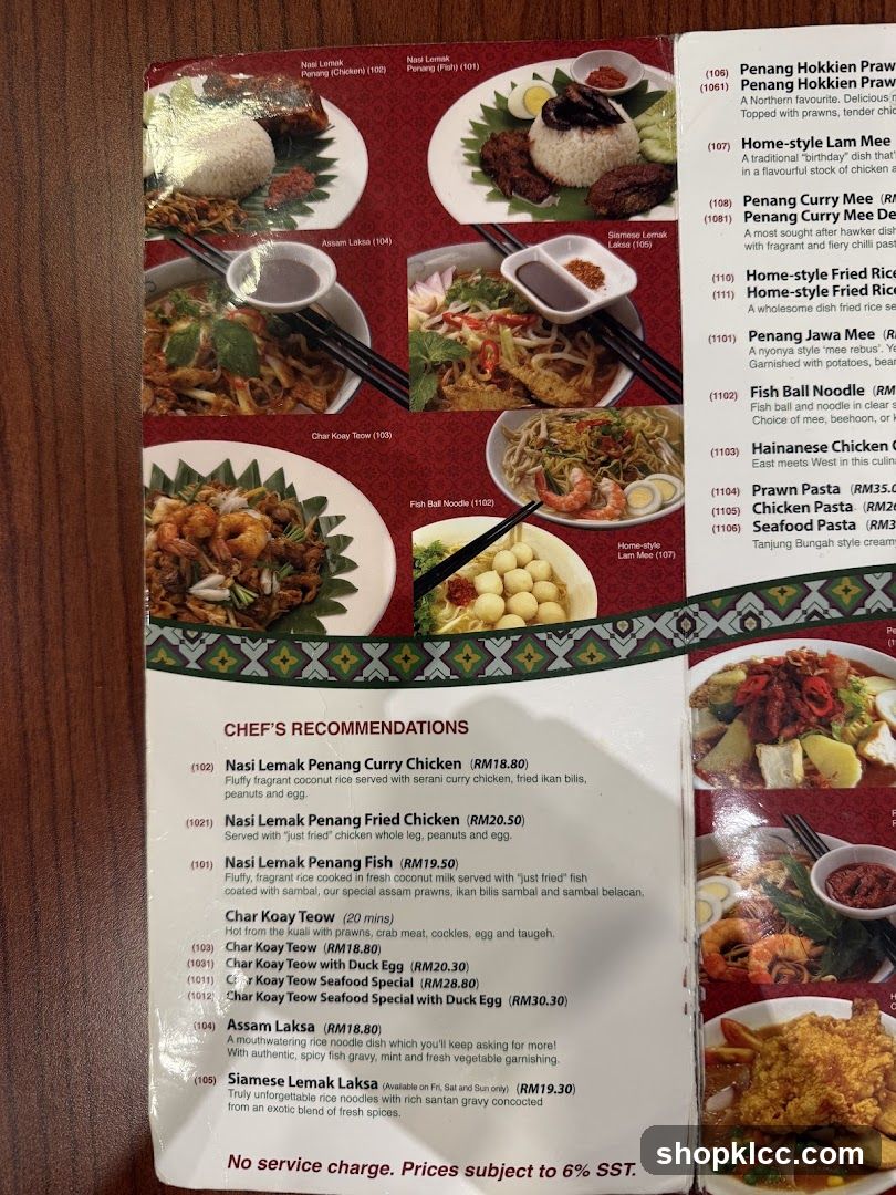 Chef's Recommendations
