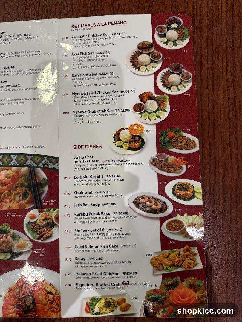 SET MEALS A LA PENANG
