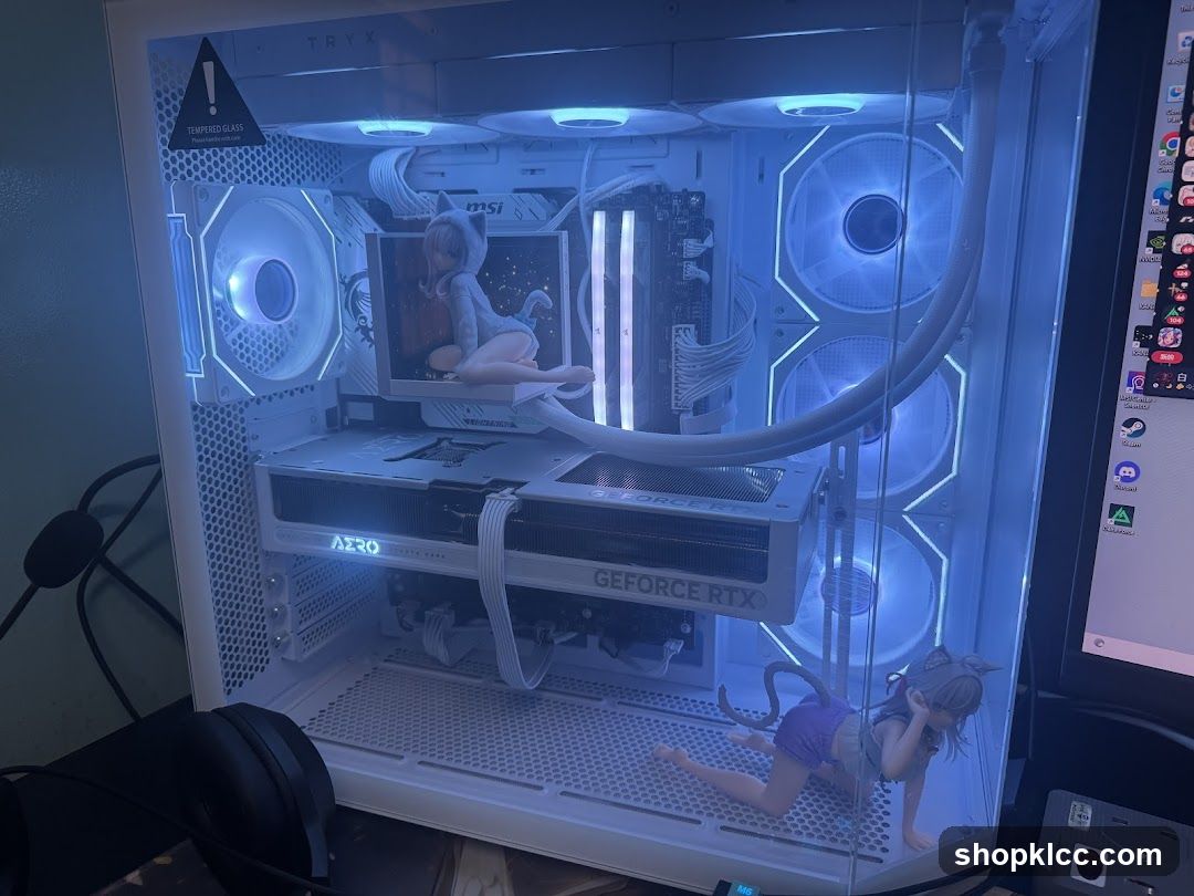 Custom PC Build with Anime Figurines