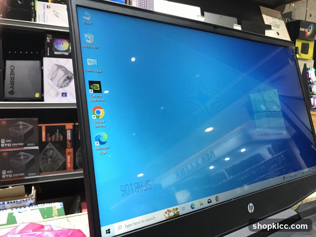 Laptop Screen with Desktop Icons