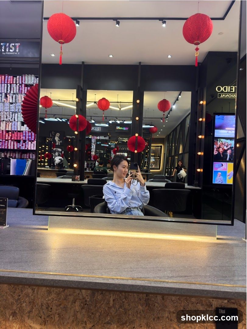 Salon Interior with Festive Decorations