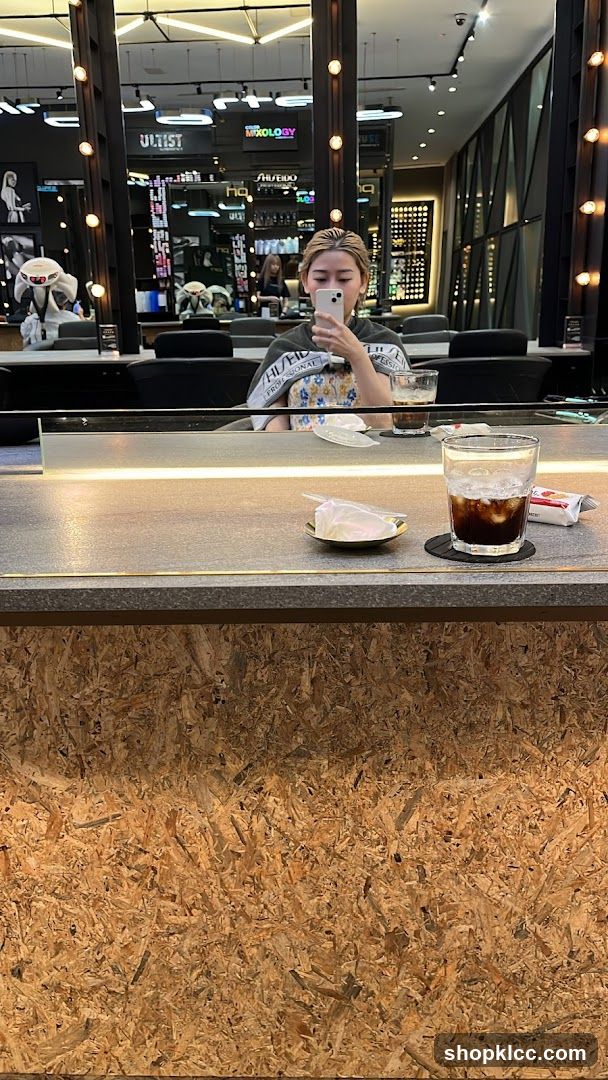 Salon Interior with Customer