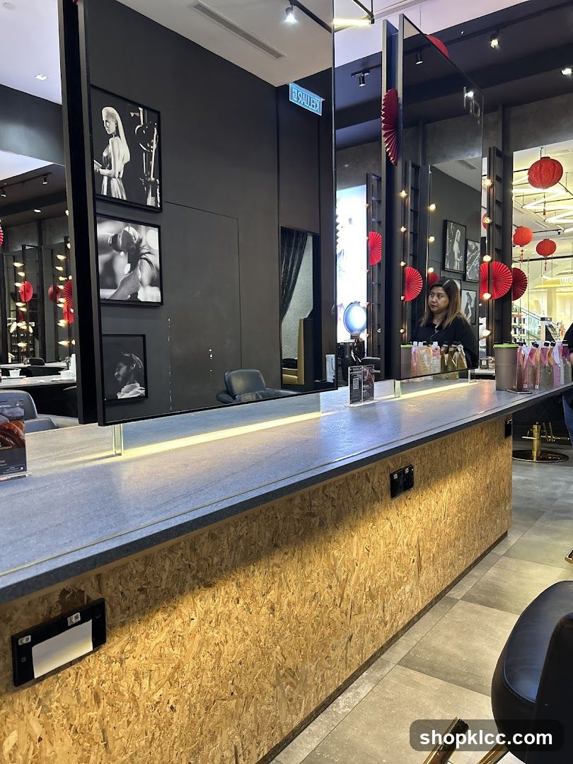 Salon Interior with Mirrors and Artwork