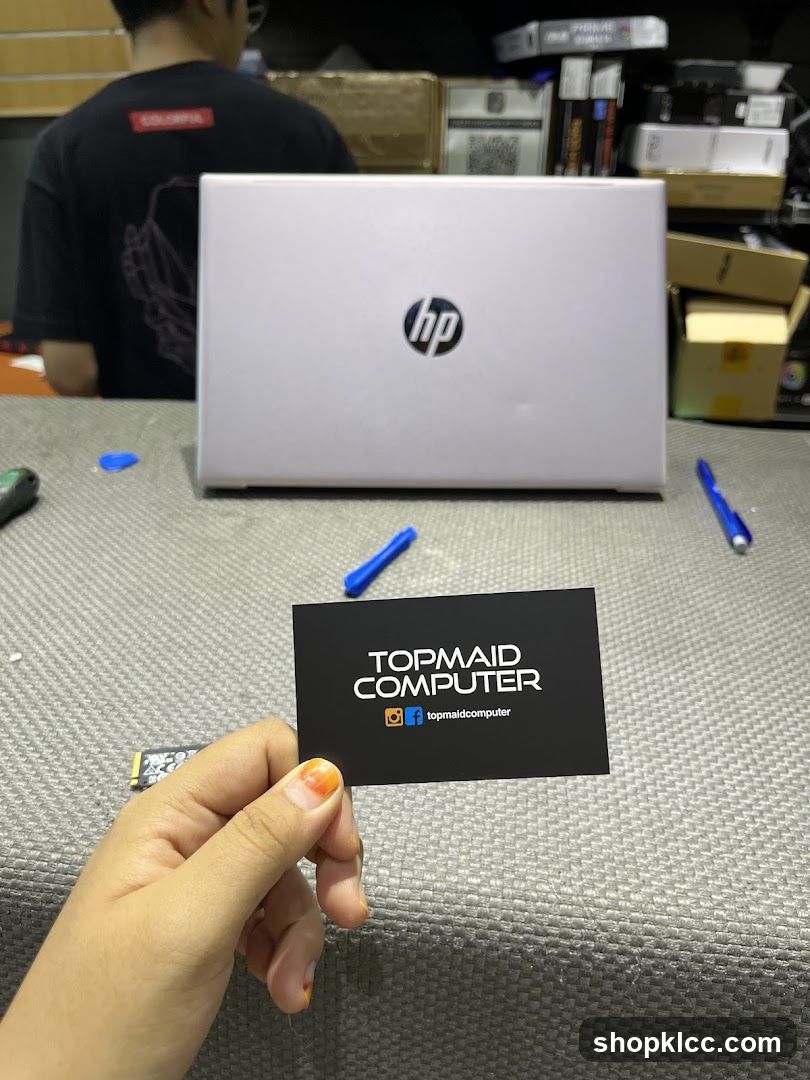 Business Card and Laptop