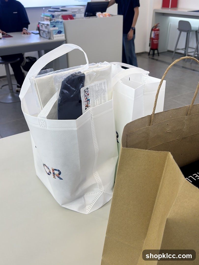 Shopping Bags with Merchandise