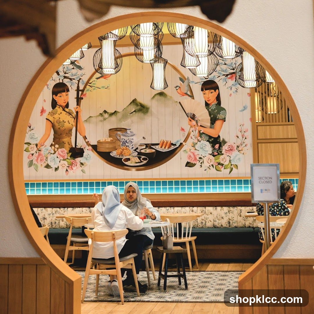 Restaurant Interior with Asian-Inspired Decor
