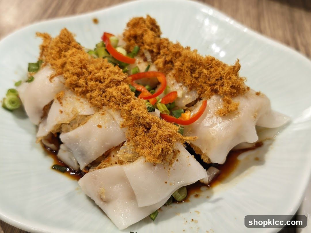 Steamed Rice Rolls with Toppings