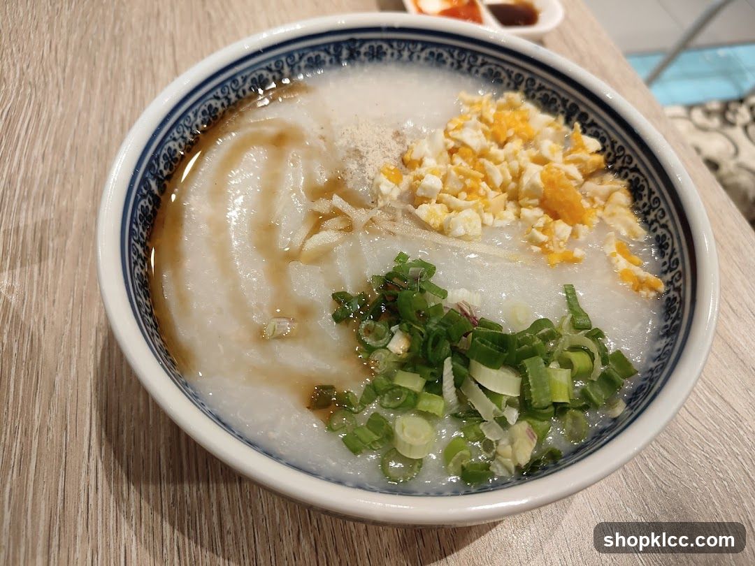 Congee with toppings