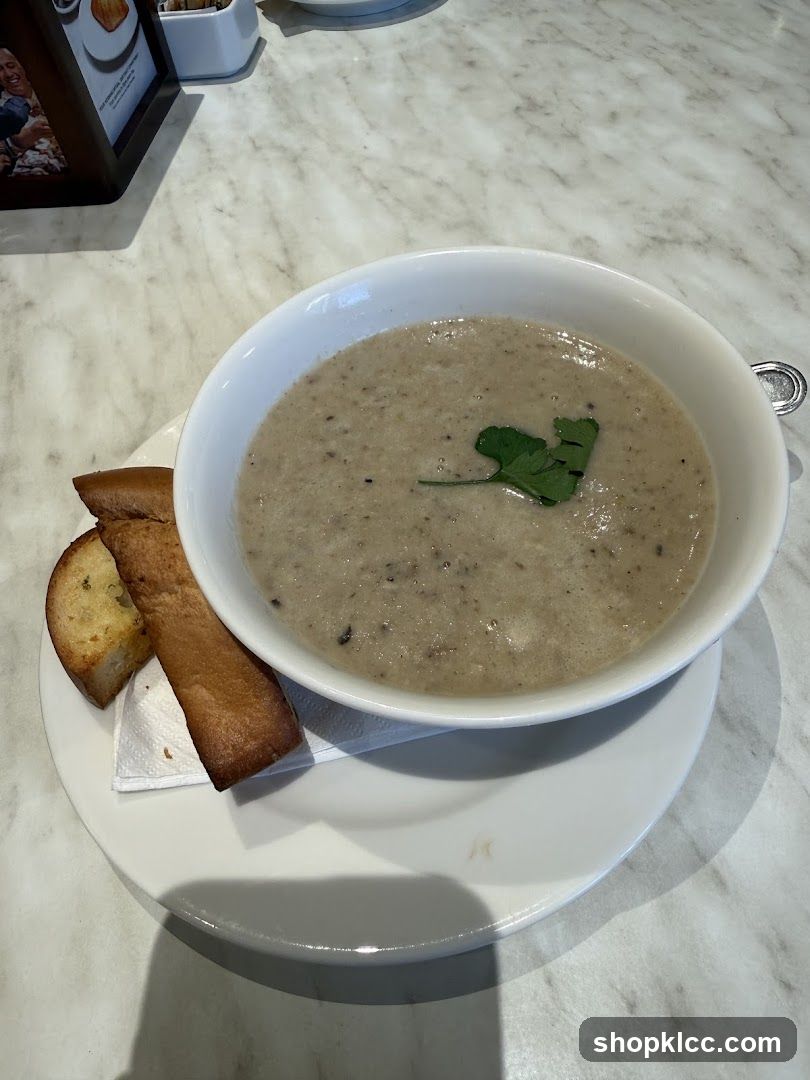Mushroom Soup with Bread