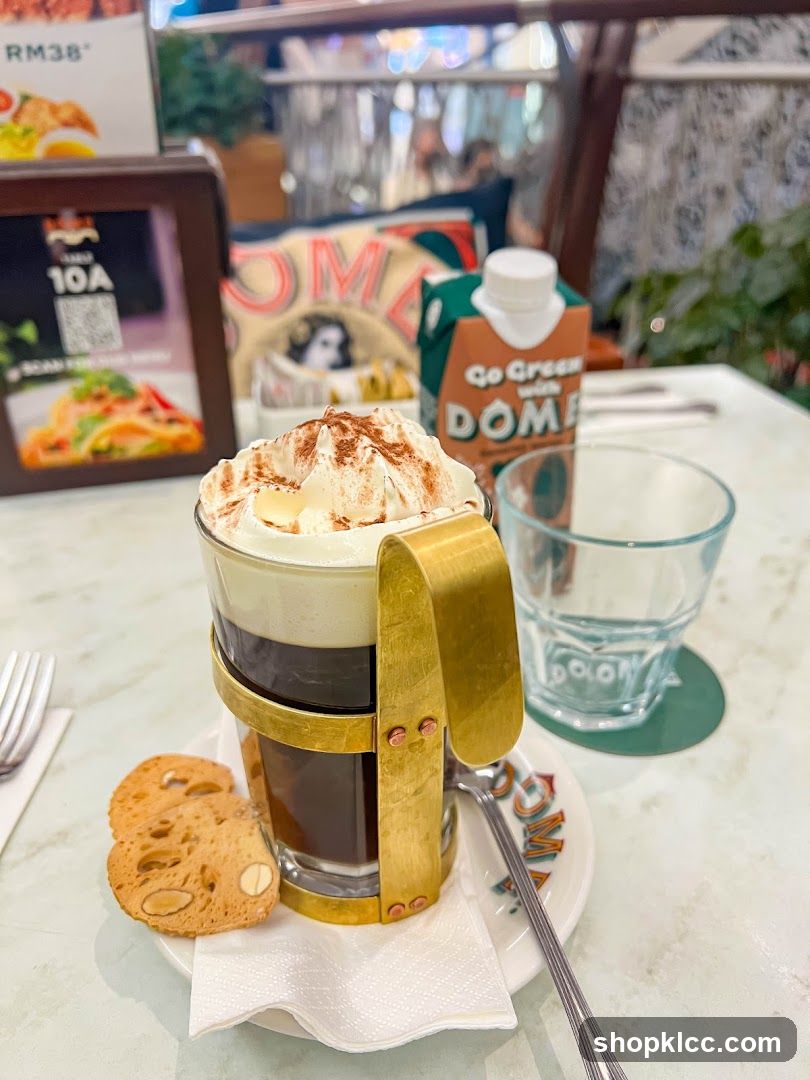 Coffee with Whipped Cream and Biscotti