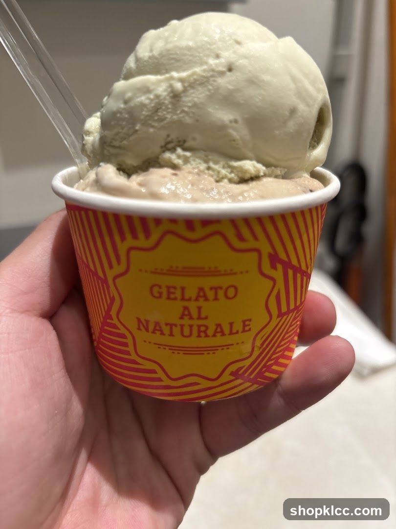 Gelato in a cup
