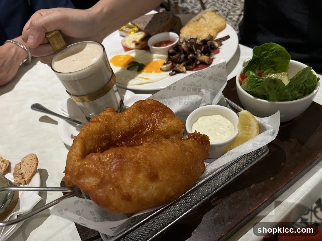 Fish and Chips with a Side Salad and Drink