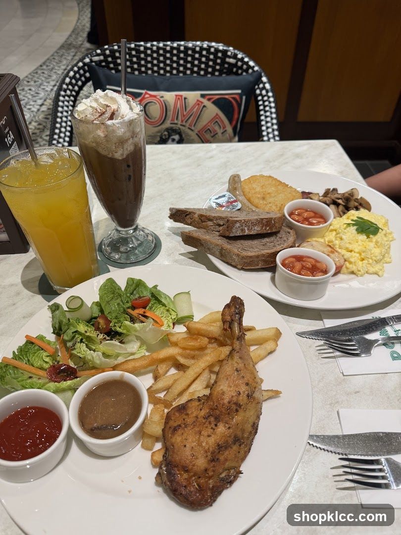 Table Setting with Food and Drinks