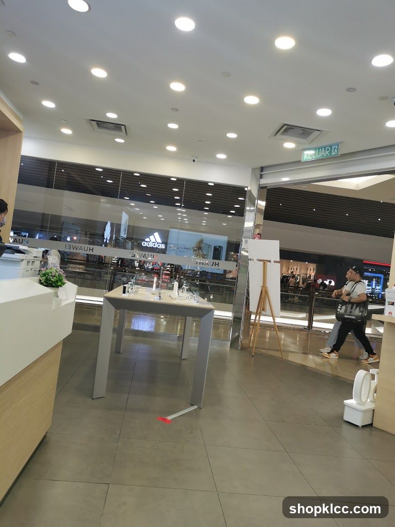 Store Interior with Display Tables