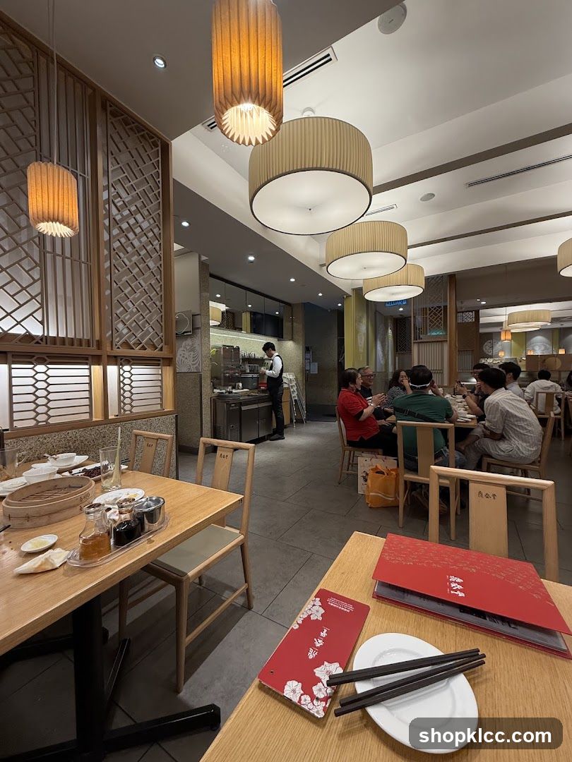Restaurant Interior with Diners and Menus