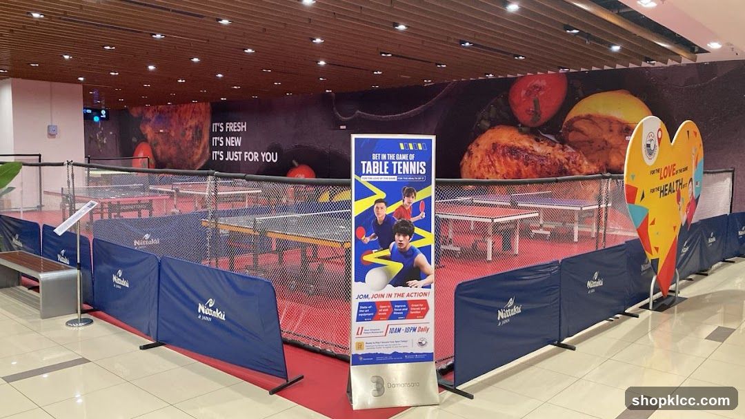 Table Tennis Court Advertisement