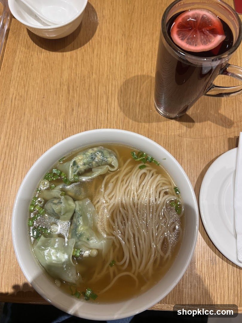 Wonton Noodle Soup and Drink