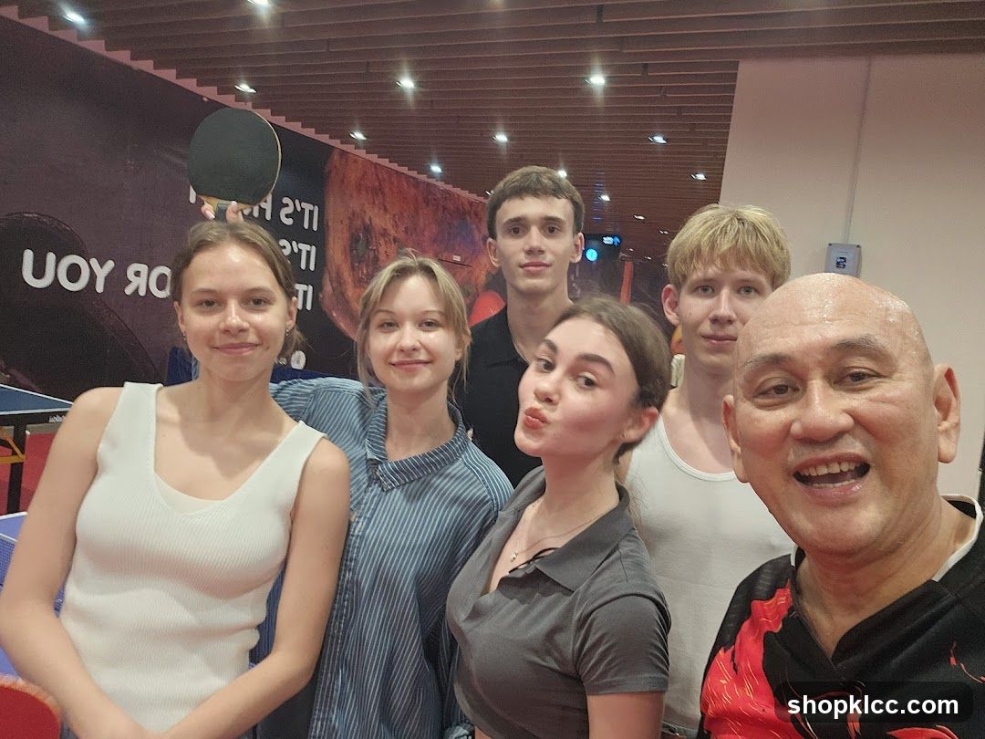 Group Selfie at Table Tennis Venue