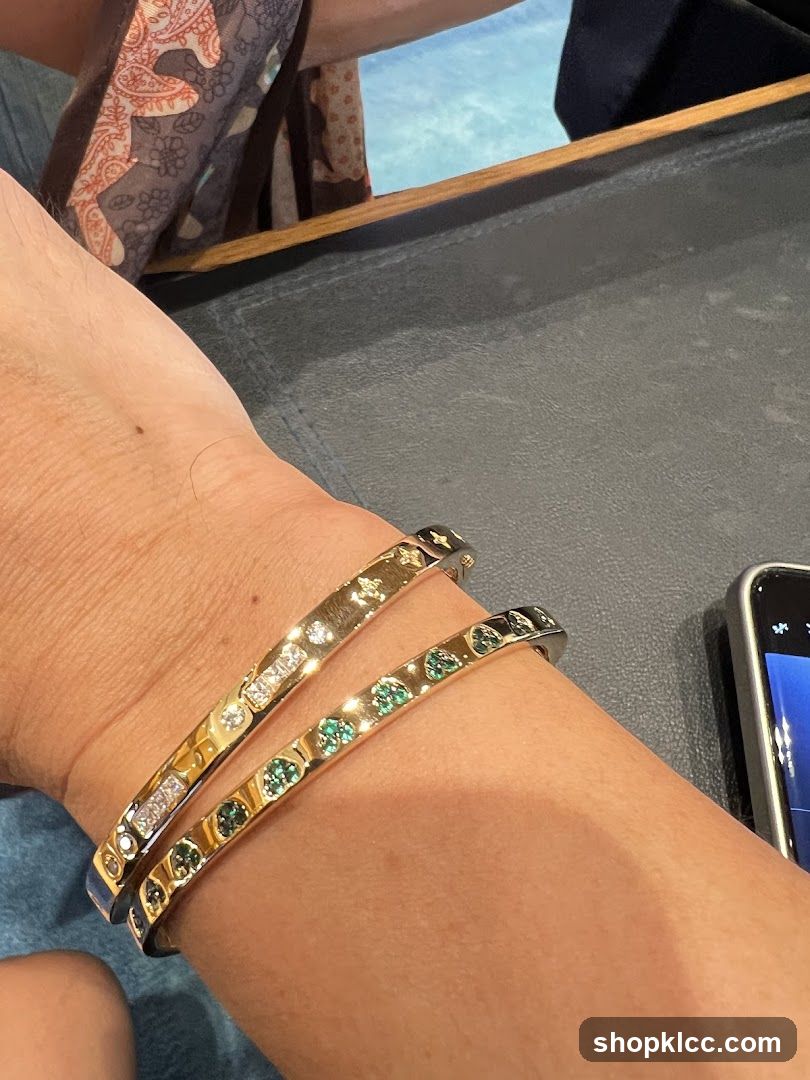 Diamond and Emerald Bracelets