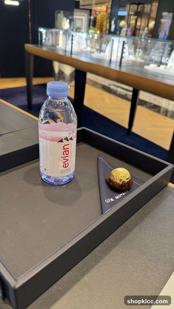 Evian Water and Ferrero Rocher