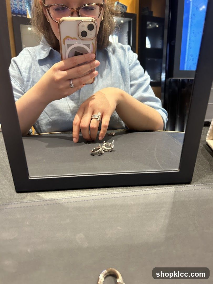 Woman Trying on Rings