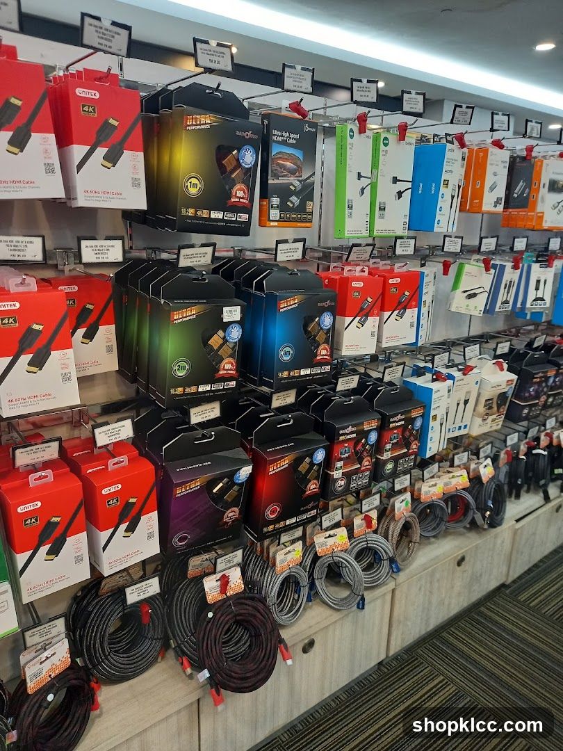 Cables and Accessories Display