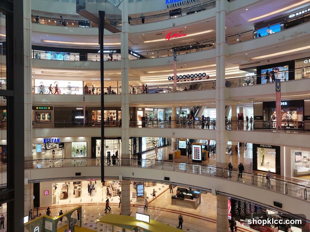 Interior of a multi-level shopping mall
