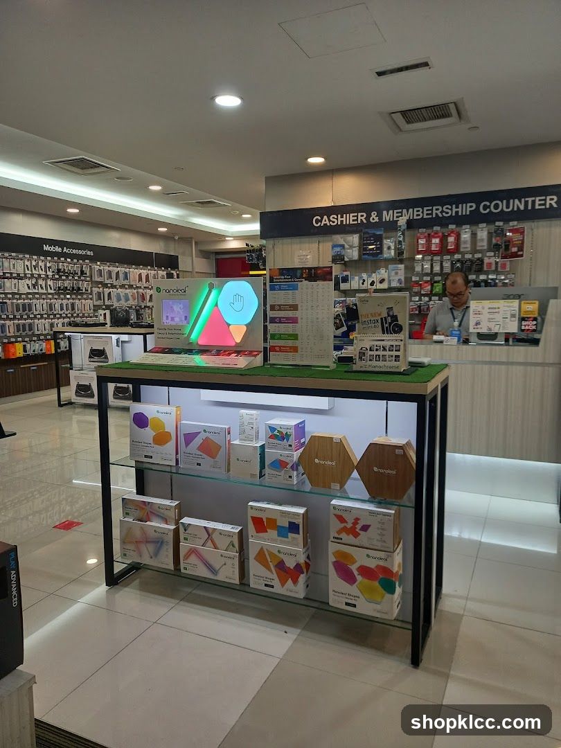 Store Display with Nanoleaf Products