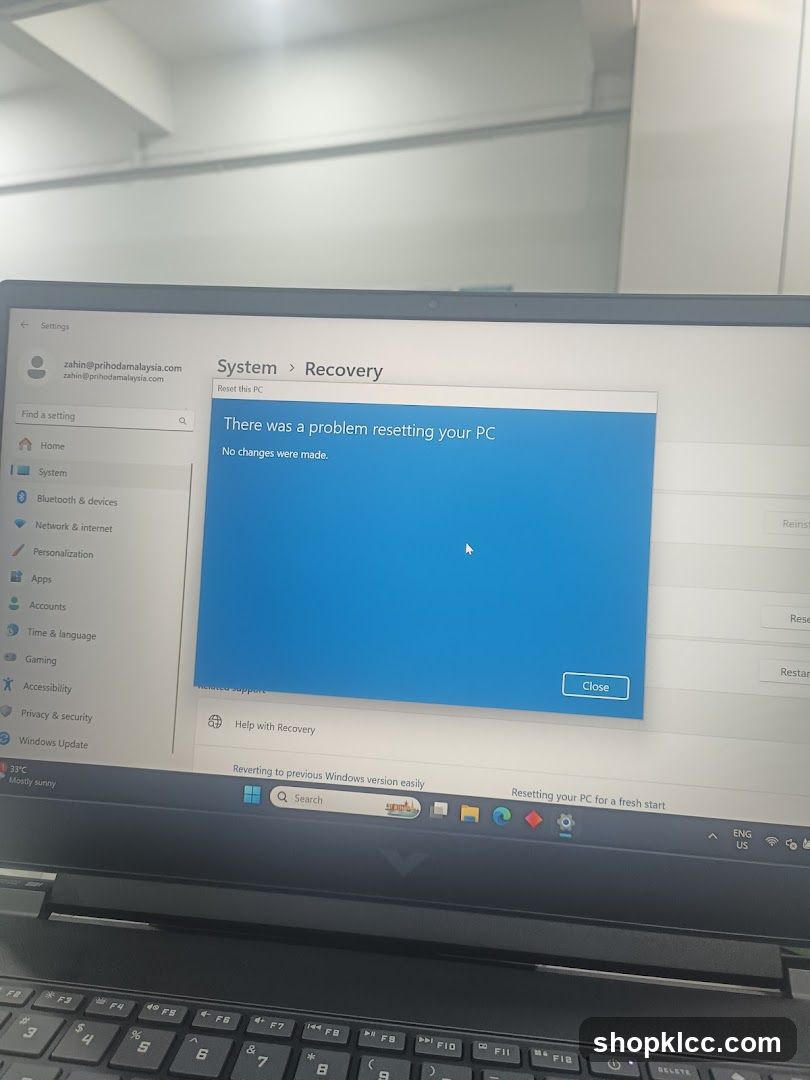 PC Recovery Error