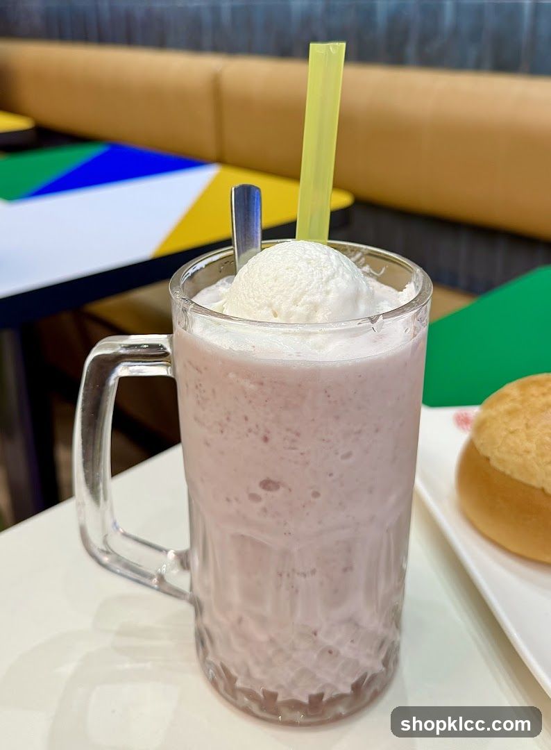 Taro Milkshake with Ice Cream